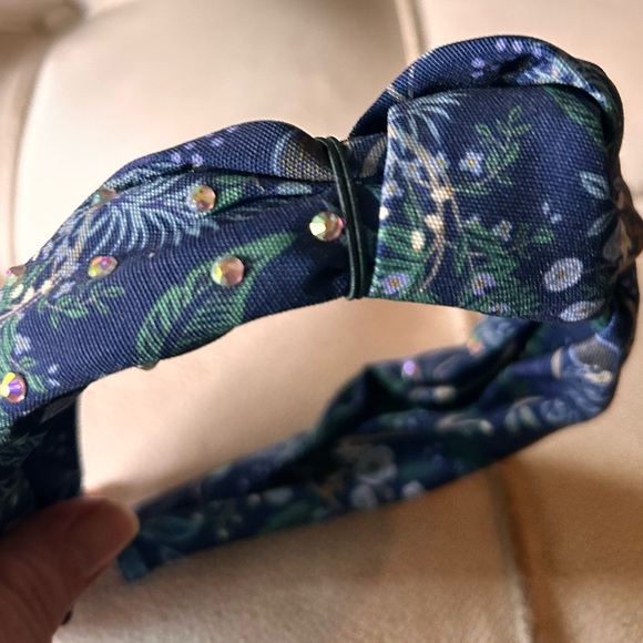 Rifle Paper Co. Navy and Green Floral Headband new with tag - Picture 2 of 3